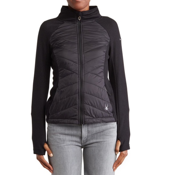 Grey Mineral Color Spyder Nova Front Zip Hybrid Jacket - Duplicate - Picture 4 of 16